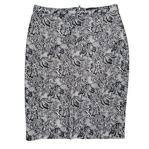 The Limited Women Whimsigoth Black Lace Pencil Business Skirt Office Size 4